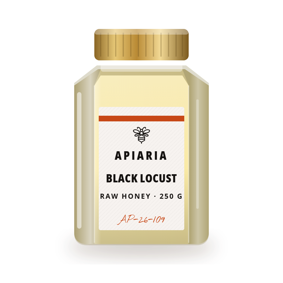 A jar of Black Locust Honey