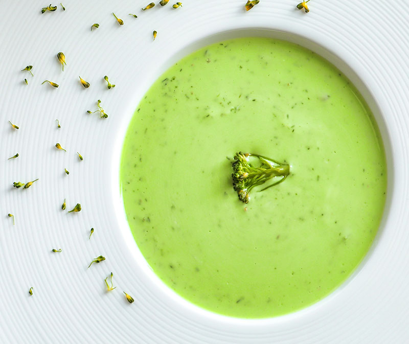 Garden Pea Velouté, Two Bowls