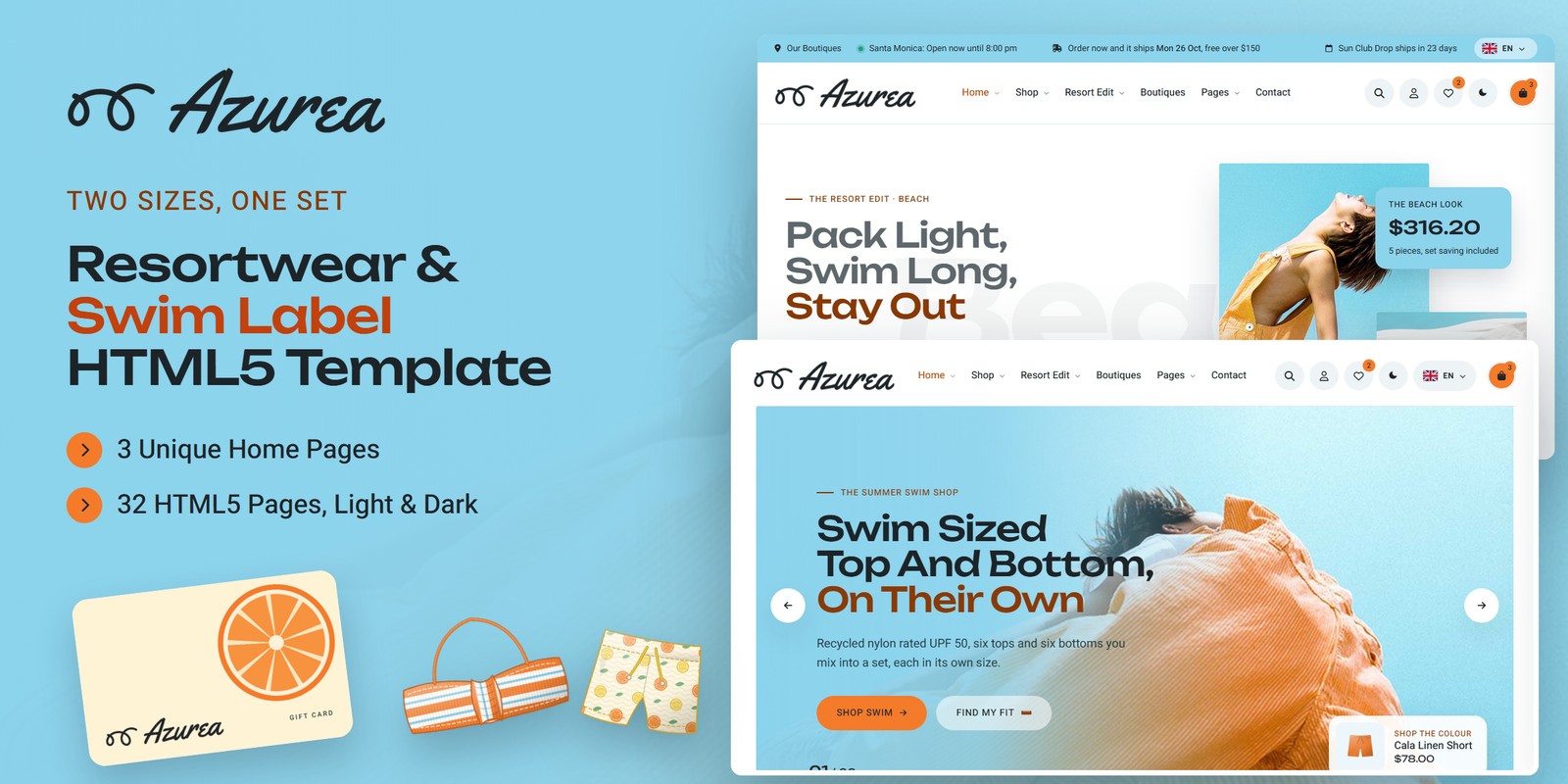 Azurea template home pages