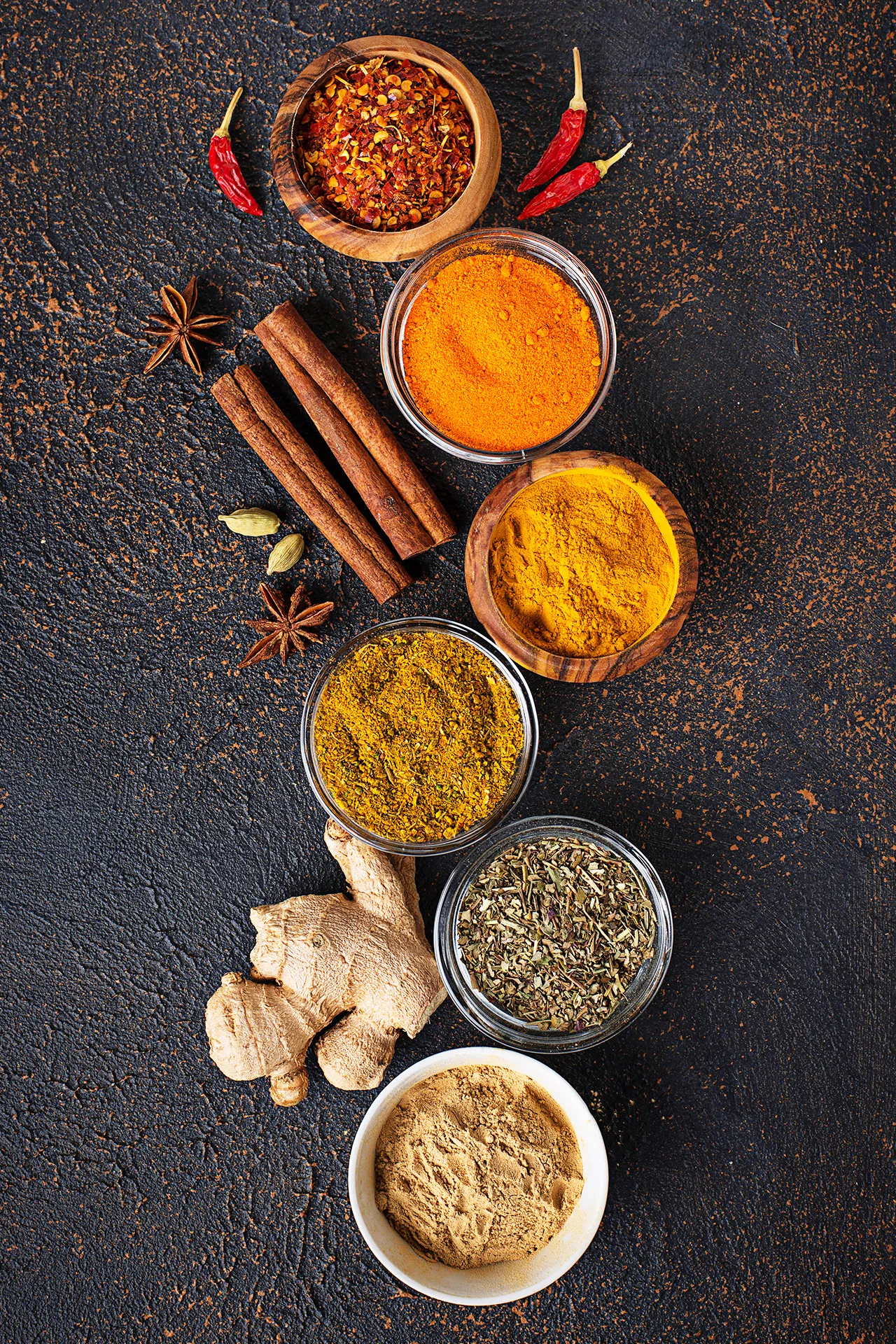 Slow cooked curry in a copper pot