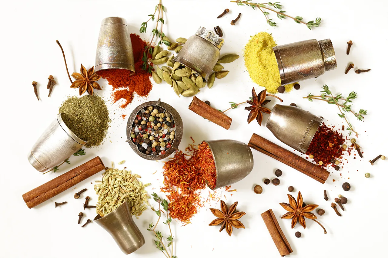 Spices drying in the sun