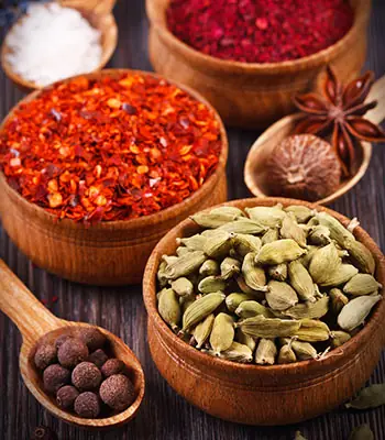 Spice sacks at the market