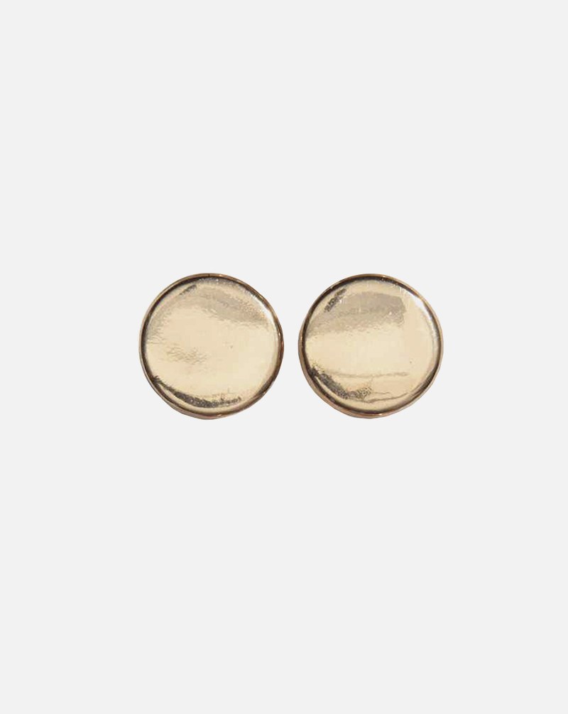 Gold Disc Earrings