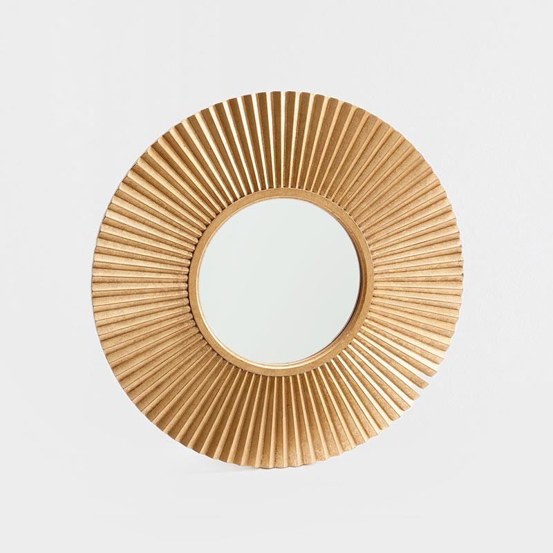 Sol Wall Mirror in brass rays