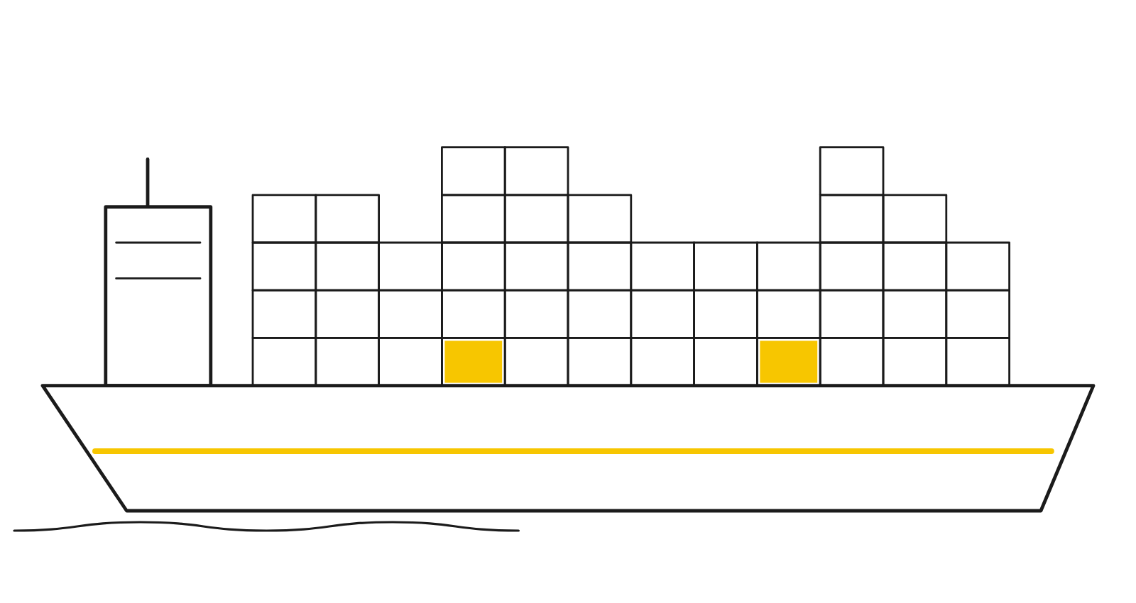 Ocean Freight line drawing