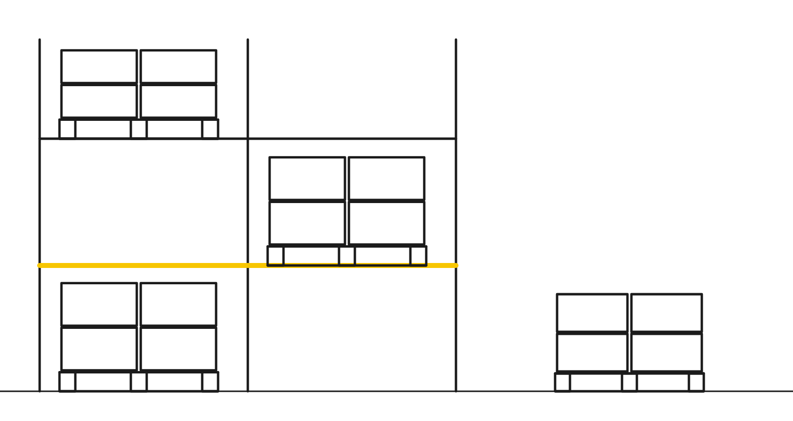 Warehousing line drawing