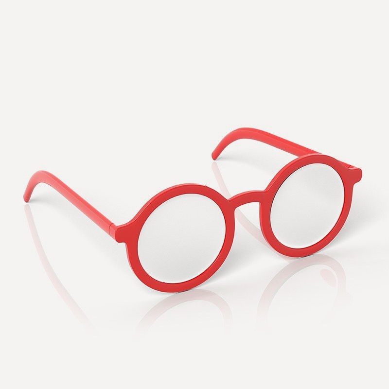 Round Red Frames