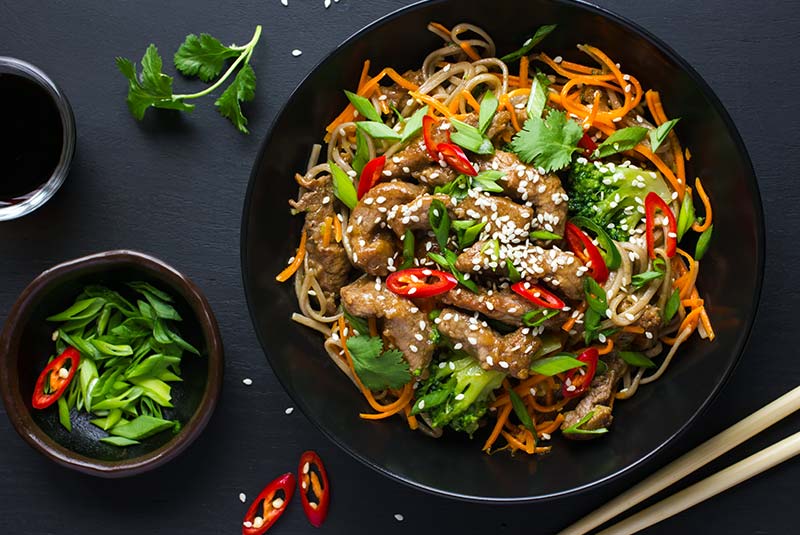 Glass noodles with sesame
