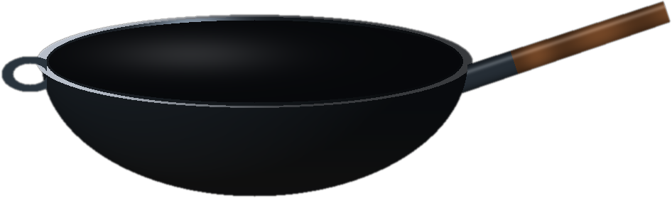 A carbon-steel wok