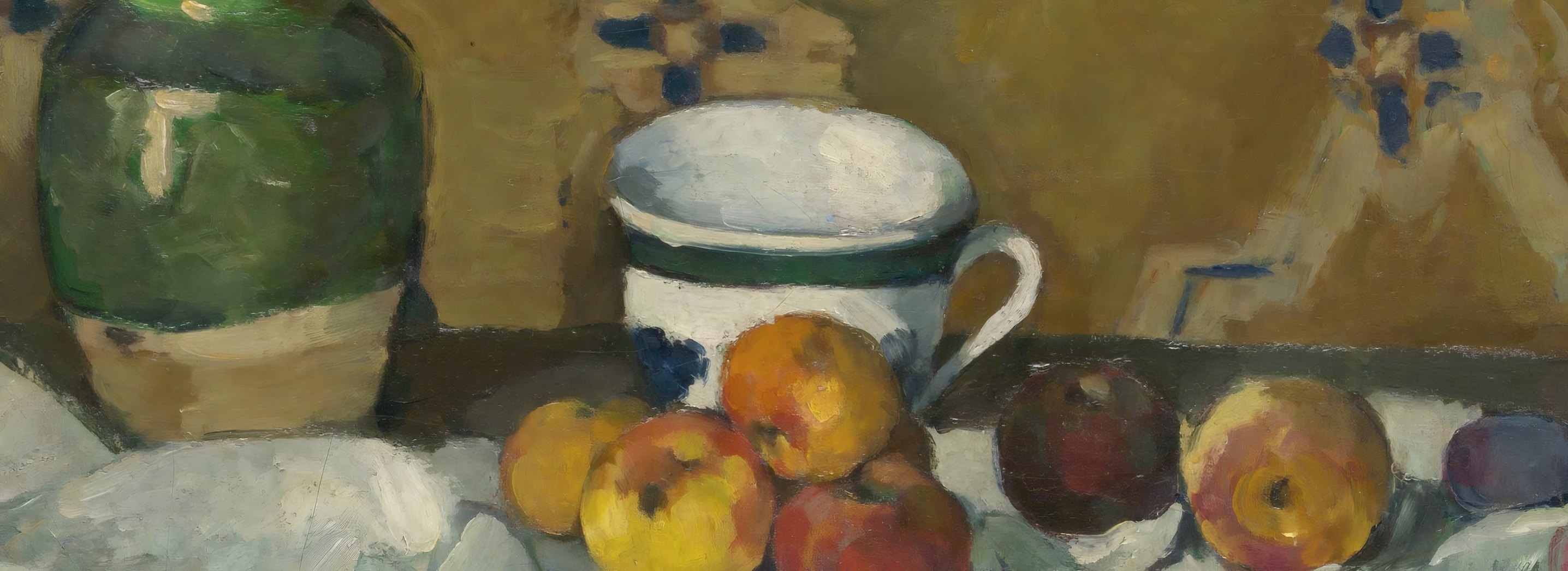 Still Life With A Jar, Cup And Apples, Paul Cézanne