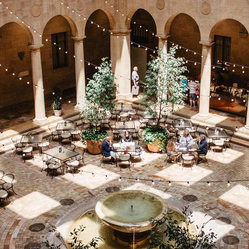 The court with its fountain
