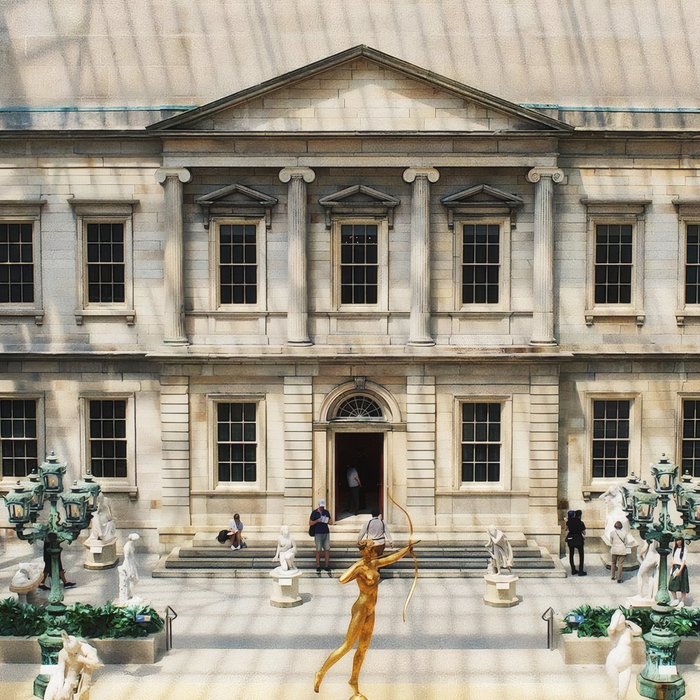 The museum's front court