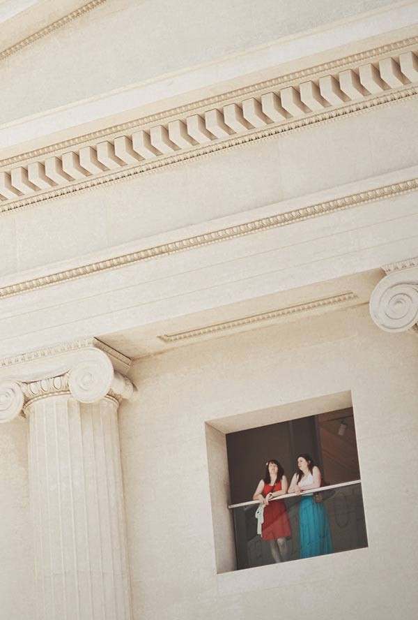 The portico under the glass roof