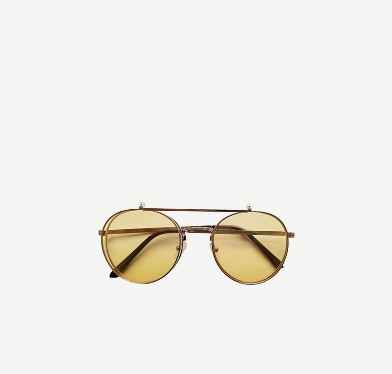 Aviator Sunglasses, Amber Lens