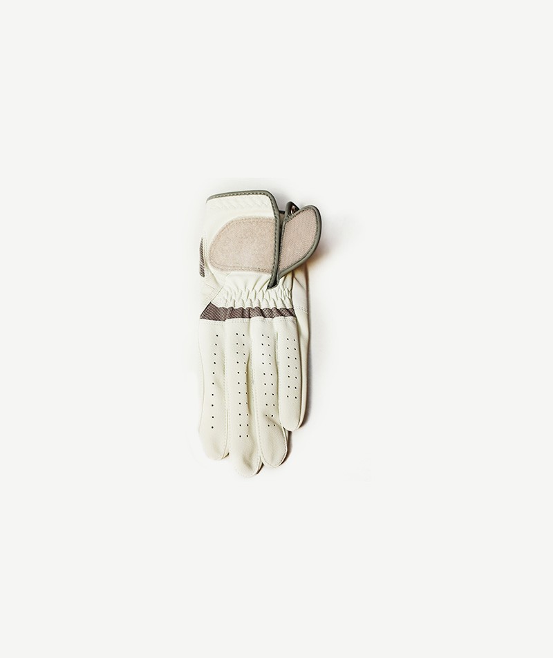 Leather Golf Glove, White