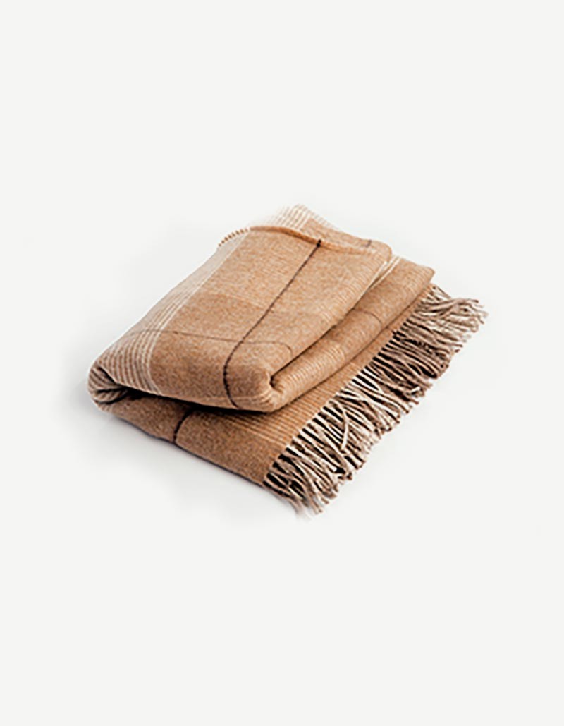 Lambswool Throw, Camel