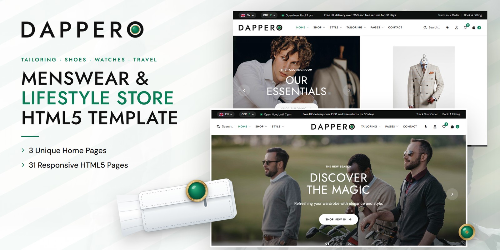 Dappero template home pages