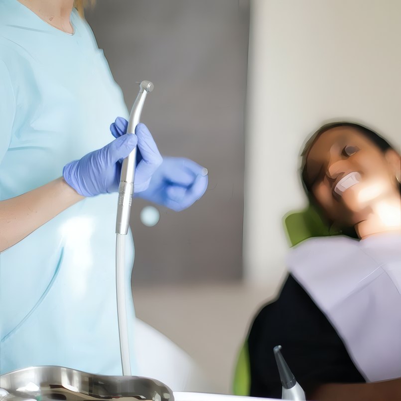 A patient in the chair during treatment