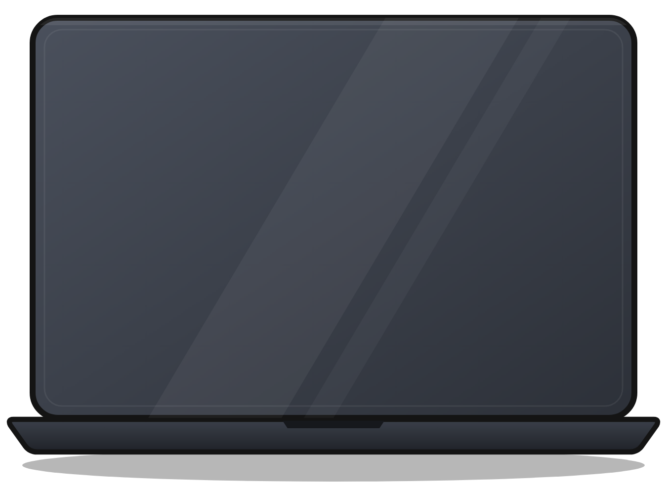 An open laptop, seen from behind