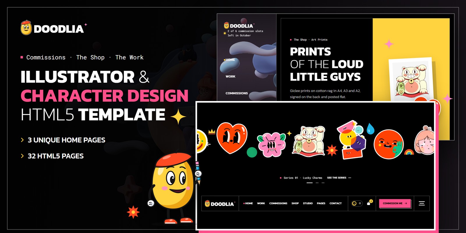Doodlia template home pages