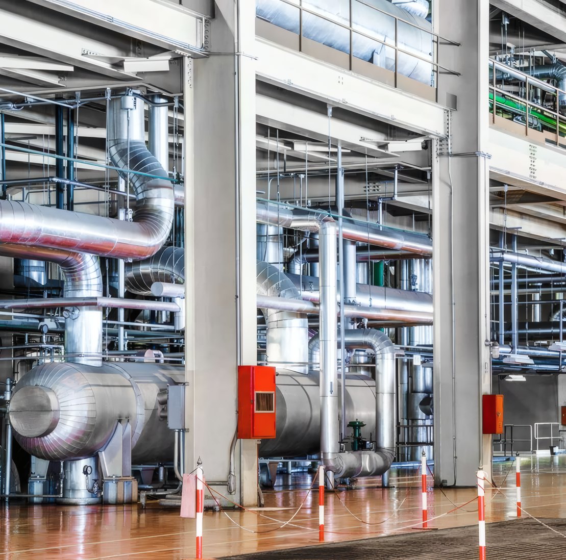 A pipework hall at one of the plants