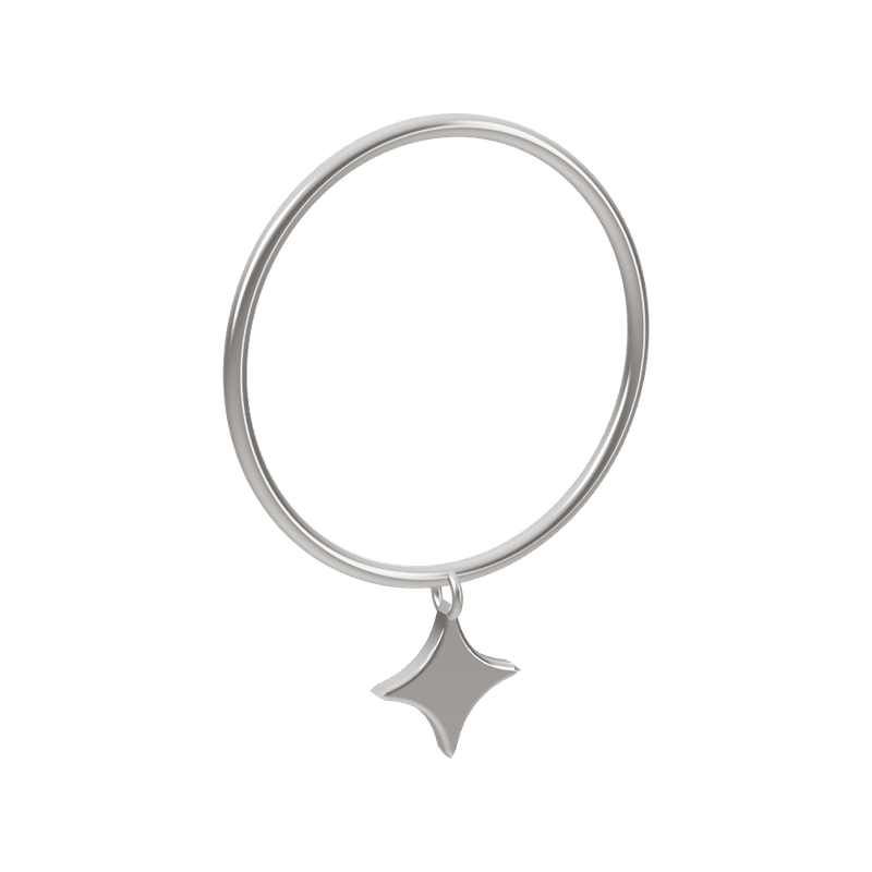 Star Charm Hoop