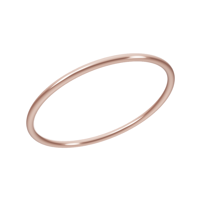 A seamless hoop in 14k rose gold