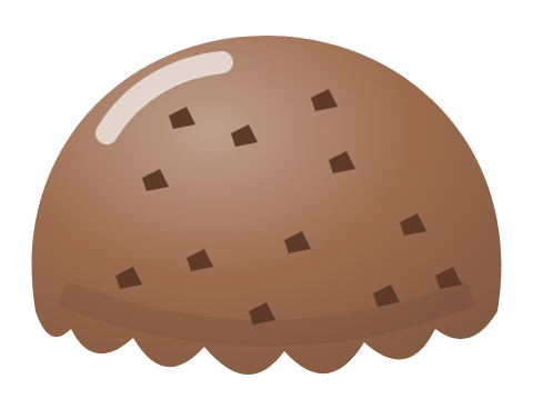 A scoop of Chocolate Hazelnut