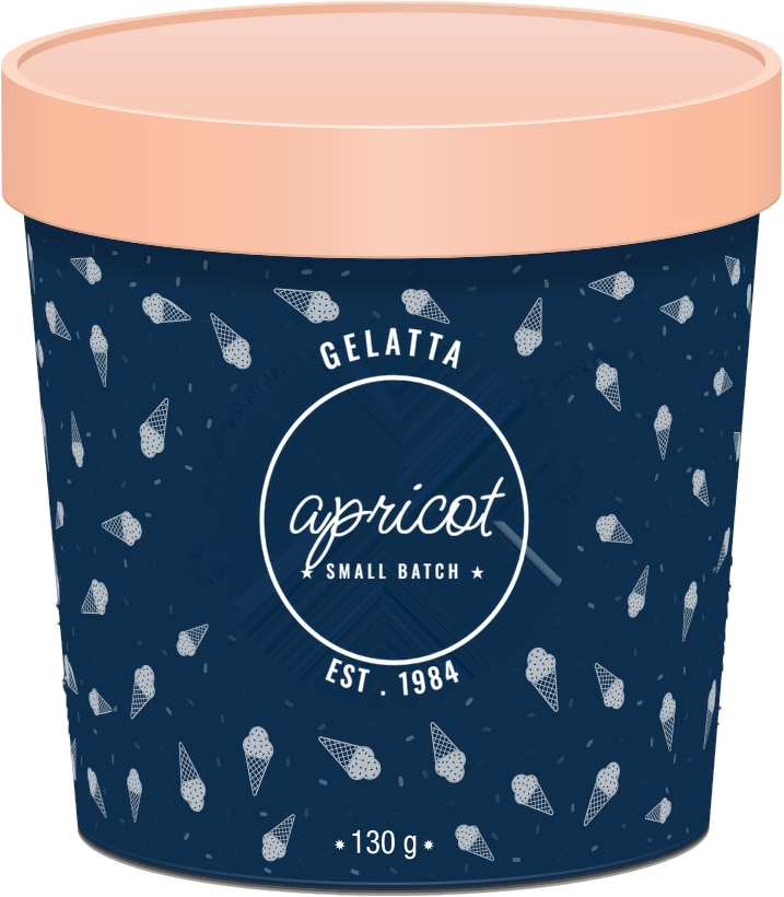 An apricot pint tub