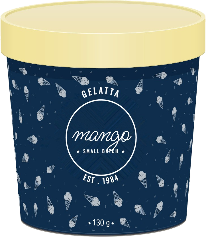 A mango pint tub