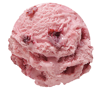 A scoop of Strawberry Swirl