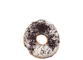 A cookies and cream donut