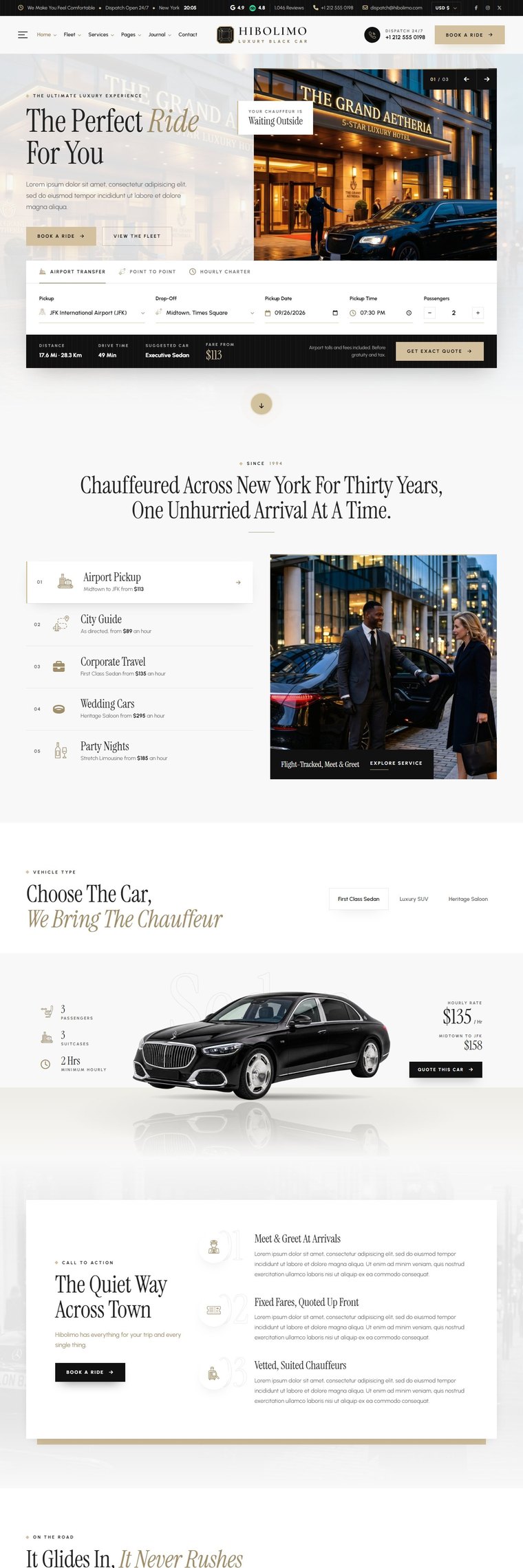 The Hibolimo home page, from the top