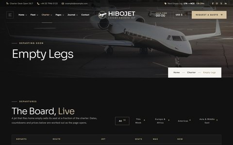 Hibojet: Empty Legs
