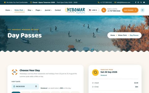 Hibomar: Day Passes