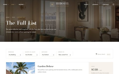 Hibotel: Rooms List