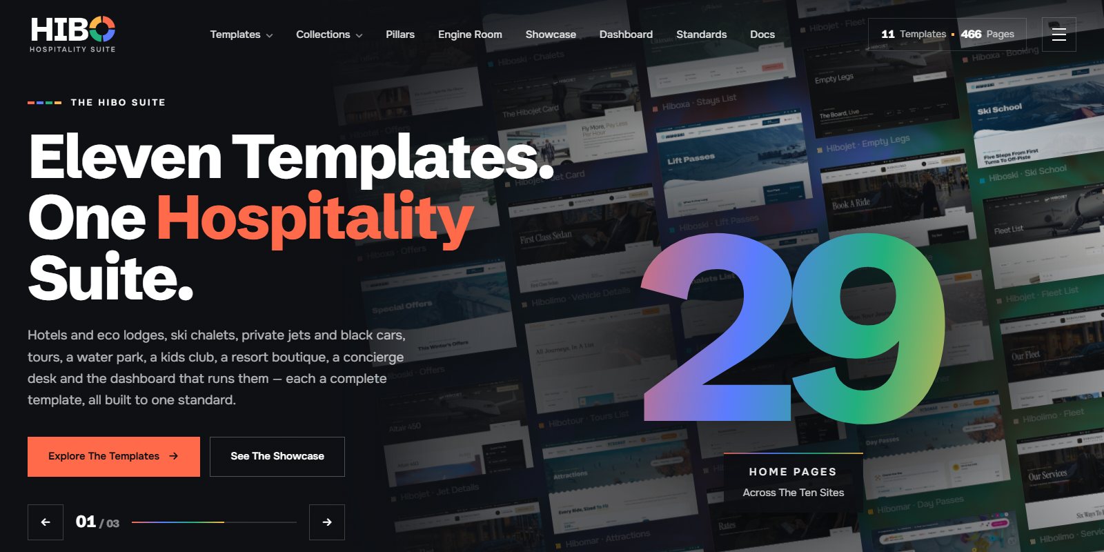 The Hibo landing page