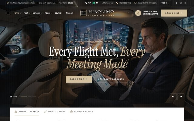 Hibolimo New York website, view 2