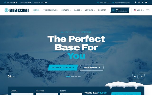 Zermatt Alpine website, view 2