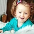 Toddler with building blocks