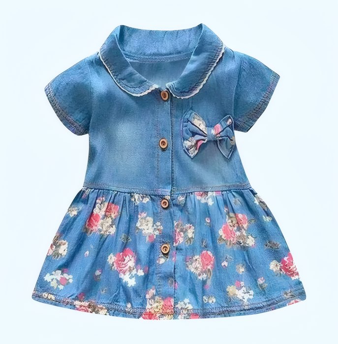 Denim Flower Dress