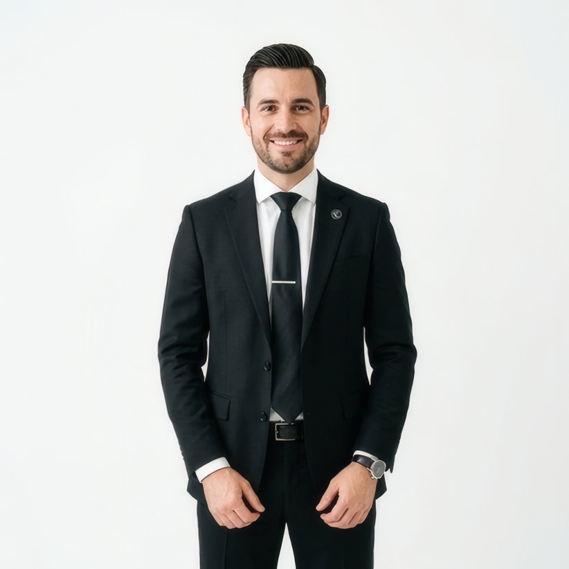 Elena Ruiz in a dark suit