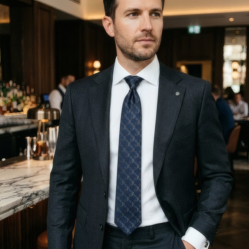 Daniel Price in a navy suit
