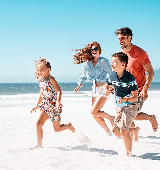 A family at the resort