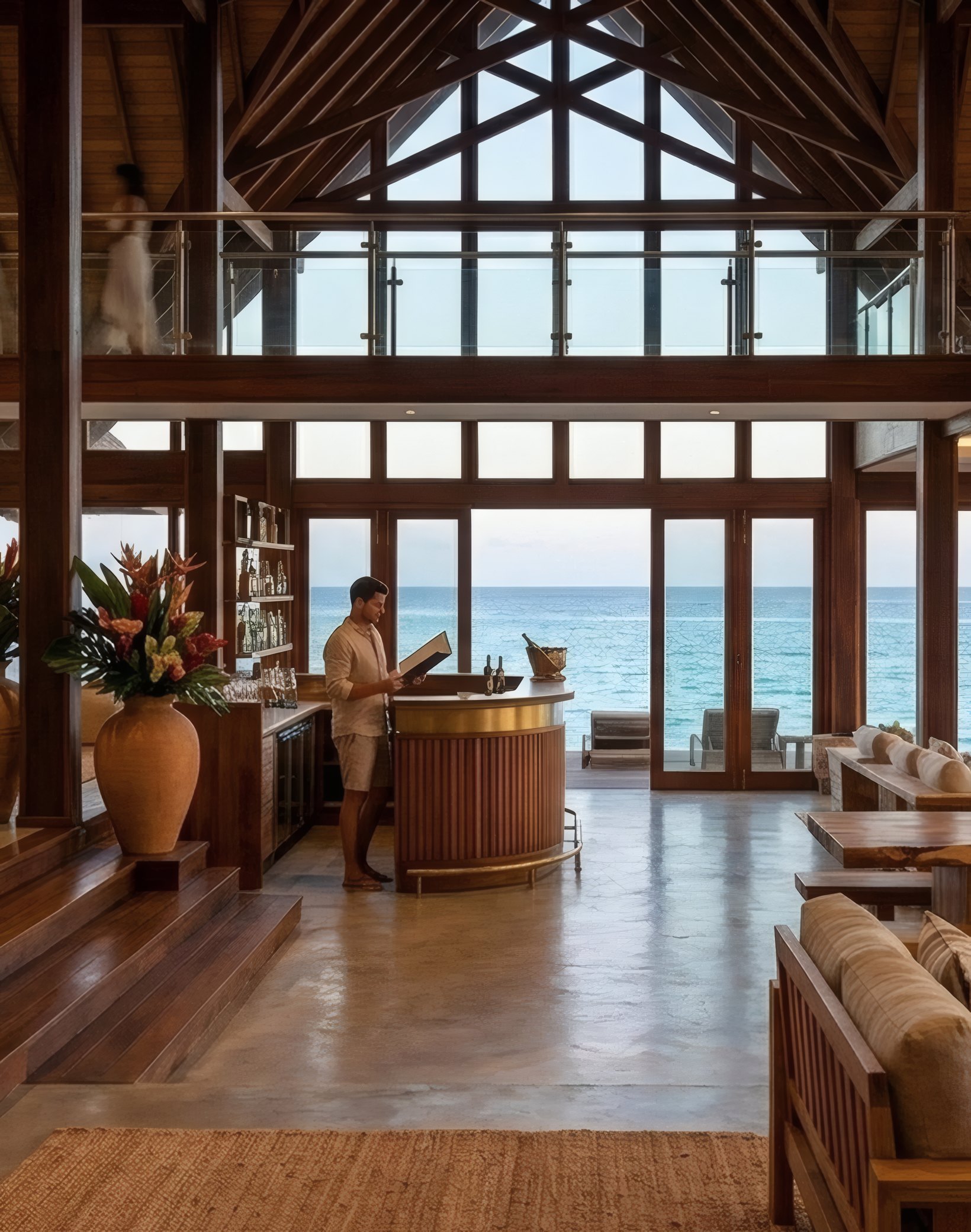 The concierge desk in a Hibo lobby