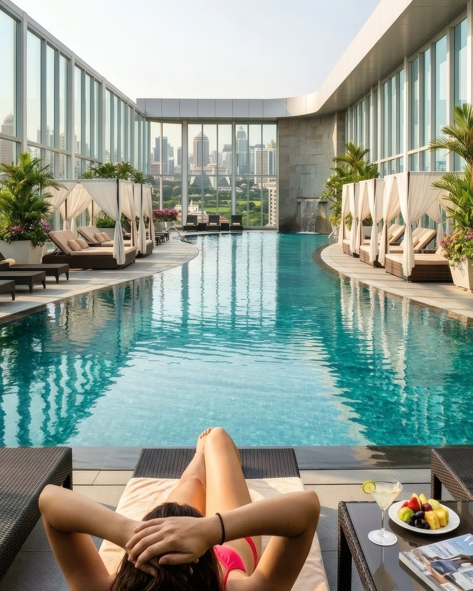 A treatment room at the Cliffside Spa