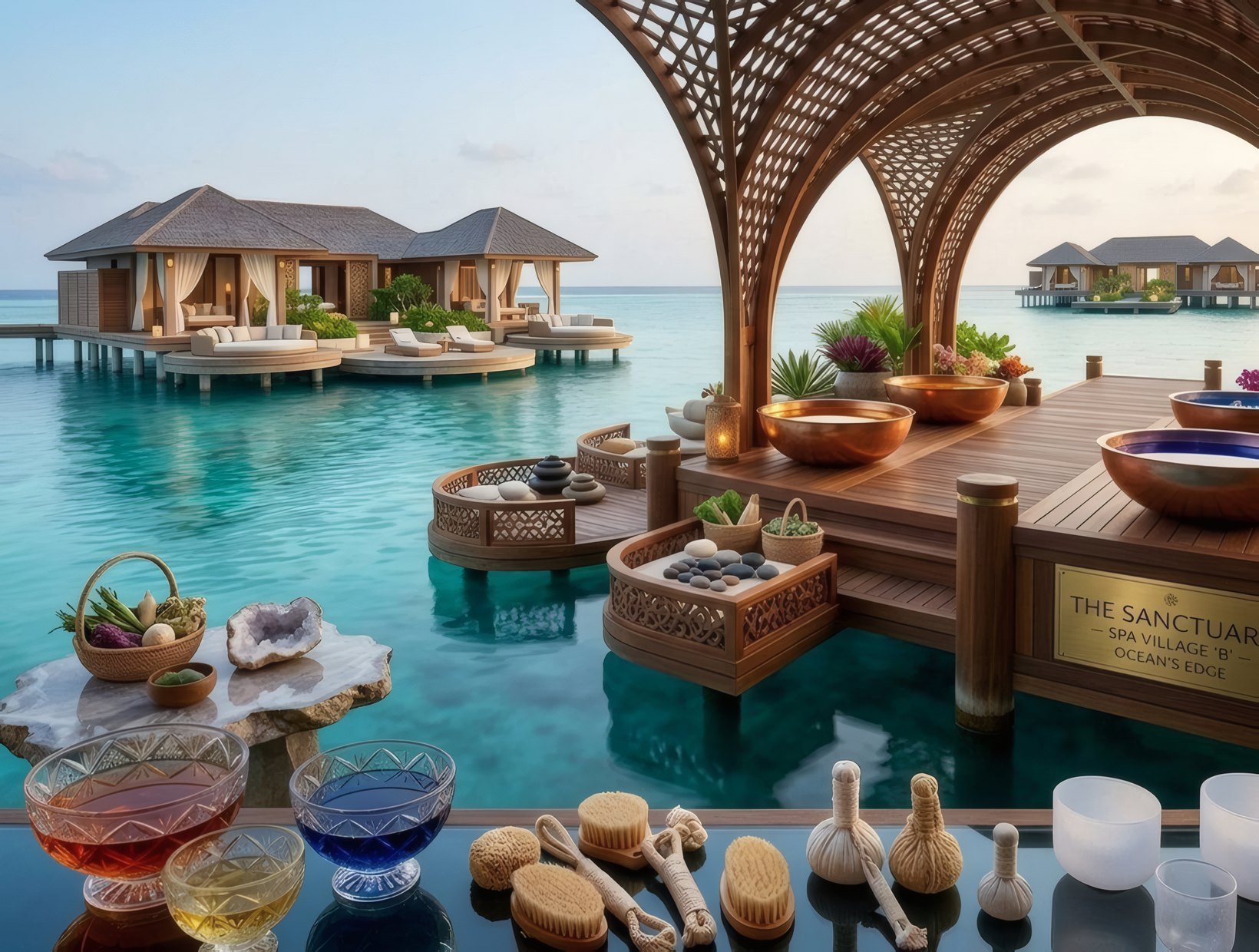 The salt hammam at the Cliffside Spa