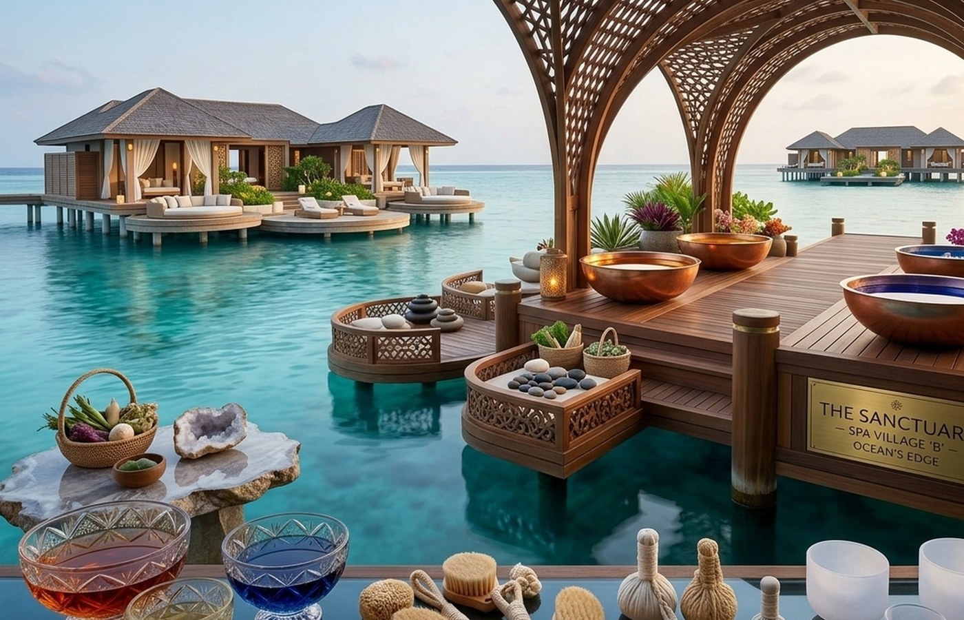 The Cliffside Suite lounge and writing desk