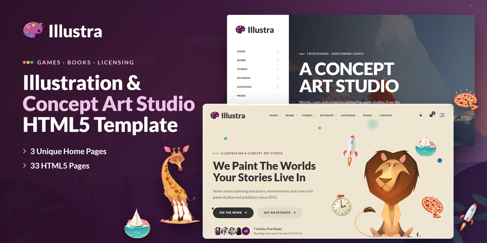 Illustra template home pages