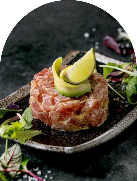 Steak tartare with avocado and lime